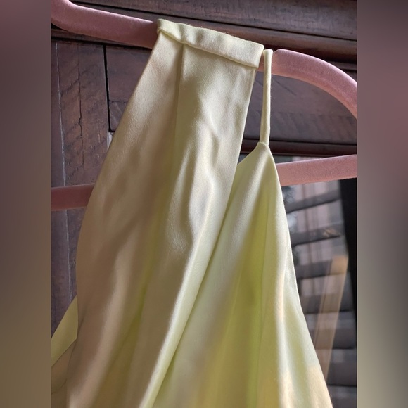 NWT Significant Other Alessia One Shoulder Midi Dress in Citron - Picture 7 of 14
